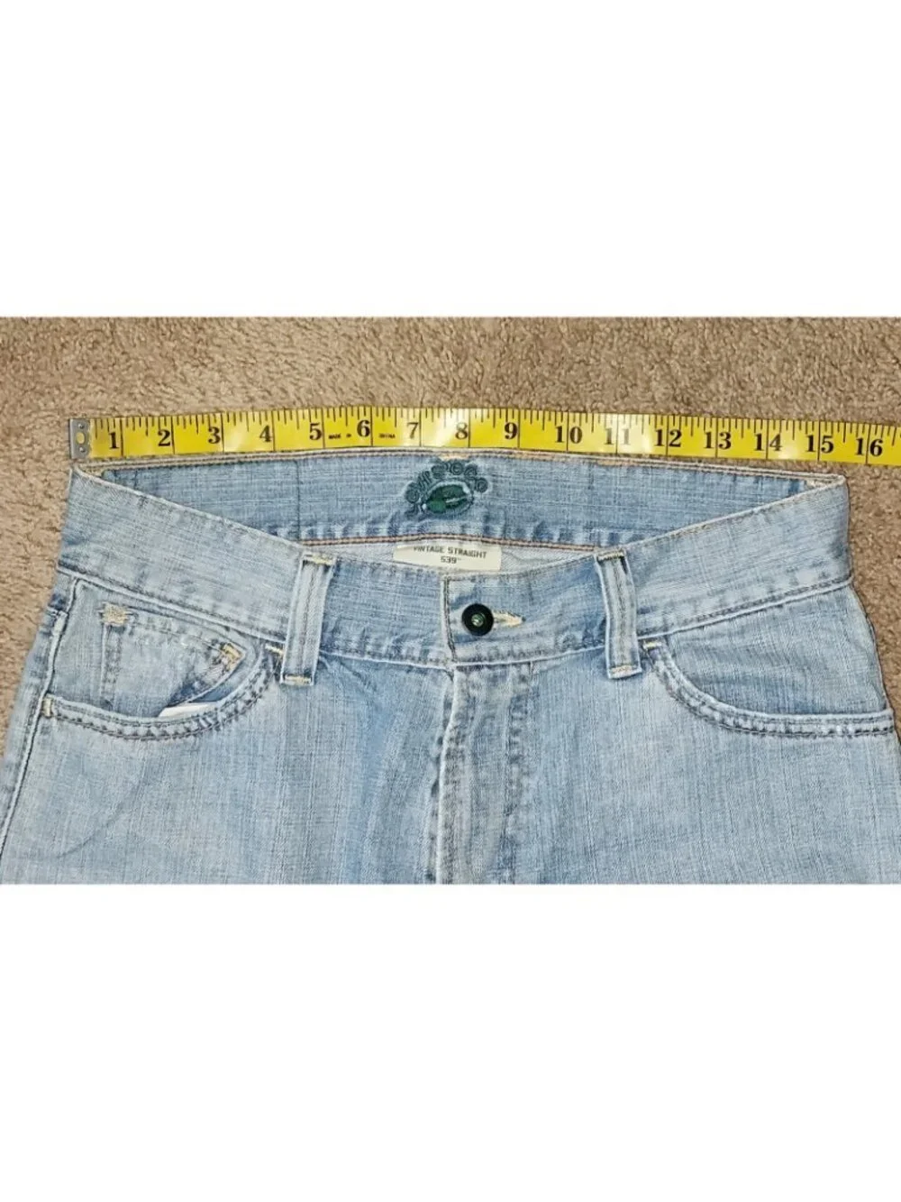 Levis Vintage 539 Jeans Mens Blue Straight Leg 30X32